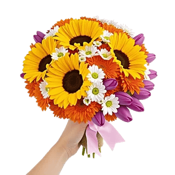 Golden Sunflower Bouquet
