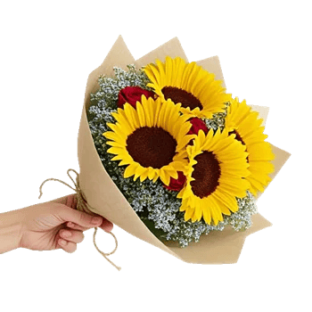 Golden Sunflower Bouquet