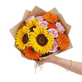 Golden Sunflower Bouquet