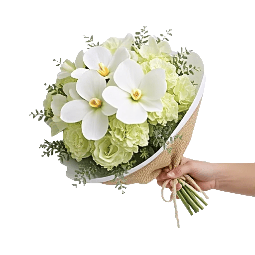 Minimalist White Orchids