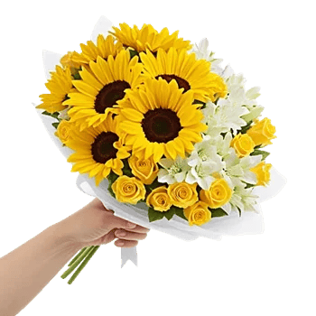 Golden Sunflower Bouquet