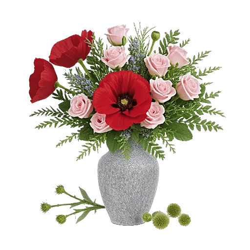 Crimson Blossom Harmony