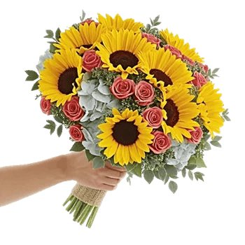 Golden Sunflower Bouquet